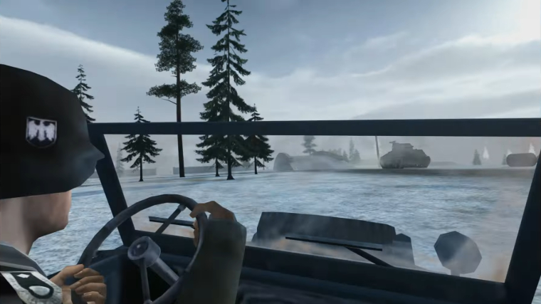 Battlefield 1942 Soldiers Driving in a Car