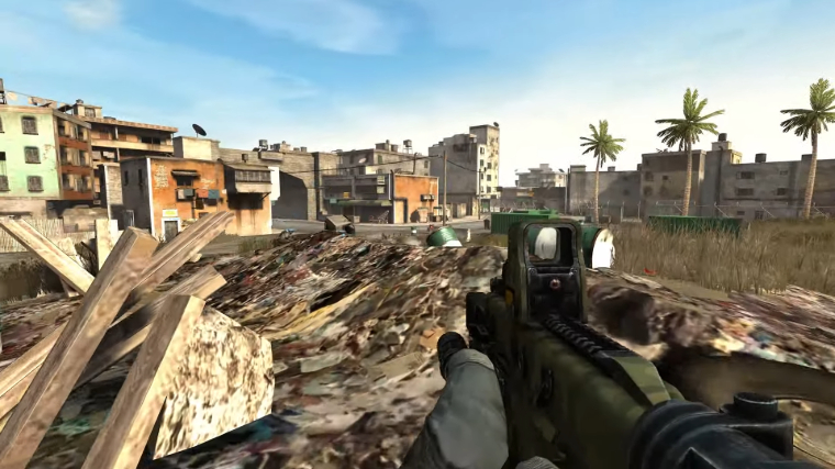 Battlefield 2 Player Standing in the Rubble