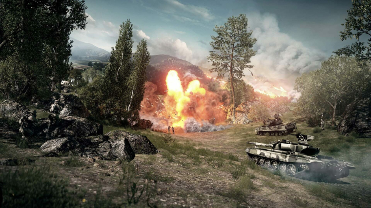 Battlefield 3 Huge Explosion in the Fields