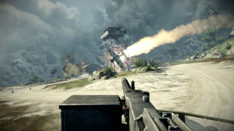 Battlefield: Bad Company 2 Shot Down Plane Hits the Watchtower