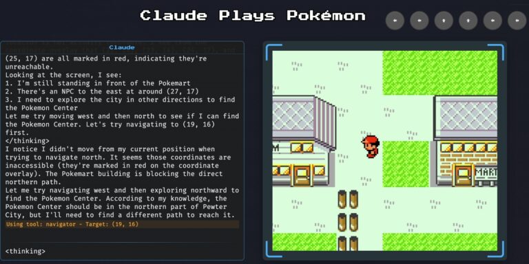 Claude AI Now Plays Pokémon On Twitch