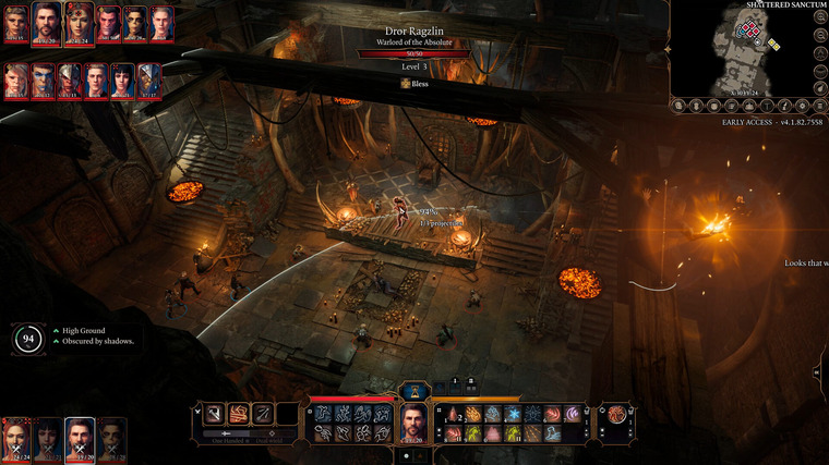 An image showcasing Baldur Gate 3's tactical combat system.