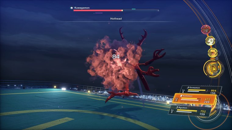 Digimon Story: Time Stranger attacking hothead