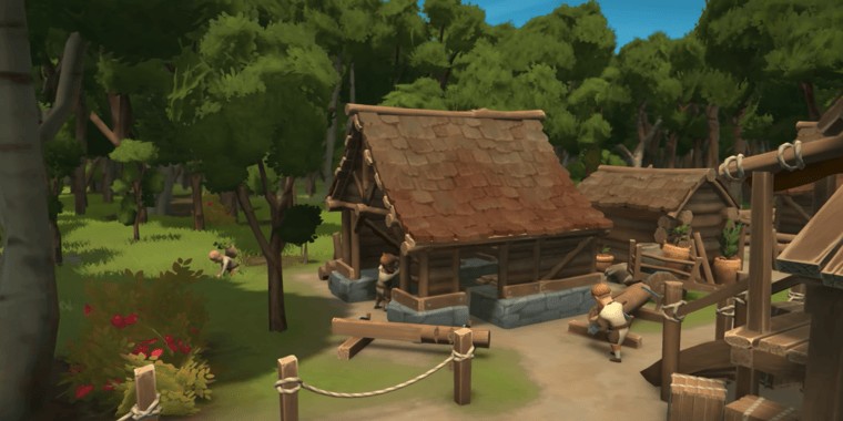 The medieval world of Foundation gives players total freedom in city planning