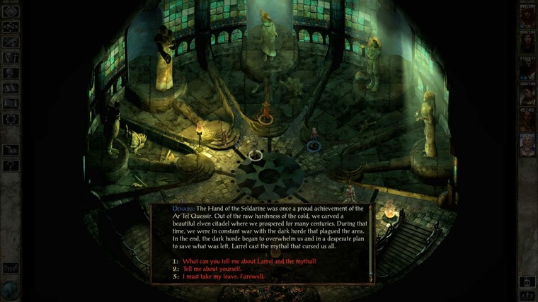 The player speaks with Denaini in Icewind Dale - Enhanced Edition.