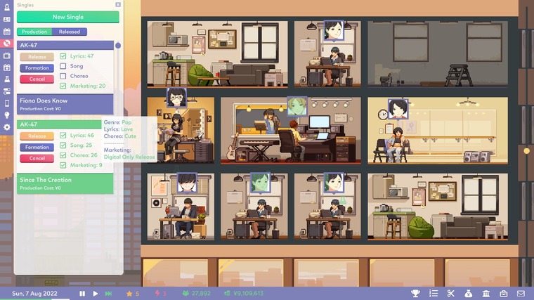 Idol Manager will quickly teach you that running an idol agency is no dream job.