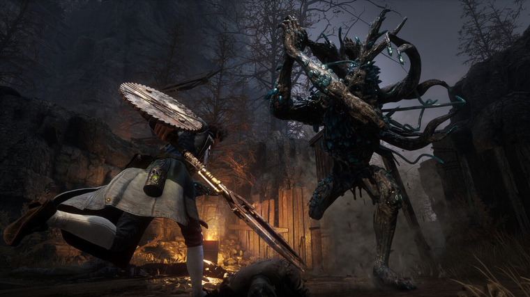 The main character fights a tree monster in Lies of P.