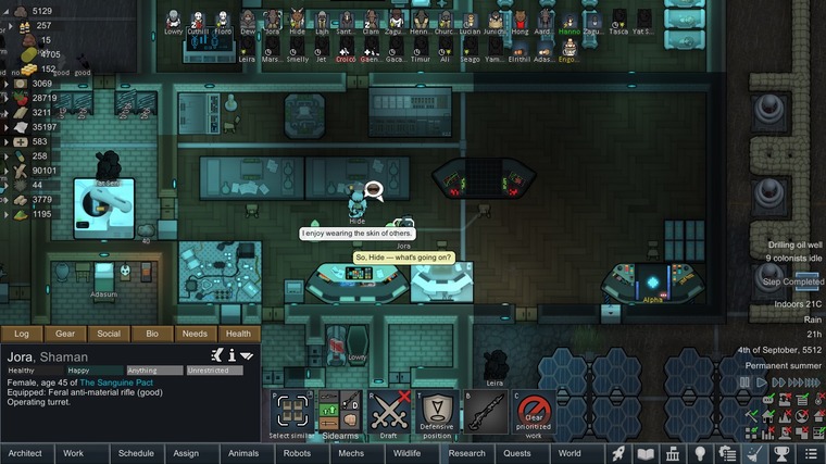 You may ask, "who starts a conversation like that?!", but this is just another day in Rimworld.