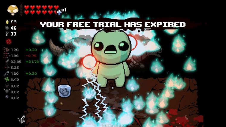 Cry and fart at Satan until he dies in The Binding of Isaac