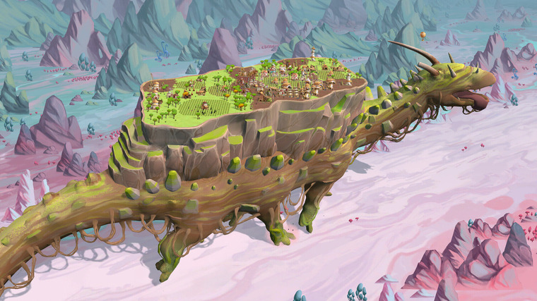 In The Wandering Village, a settlement travels on the back of a giant creature