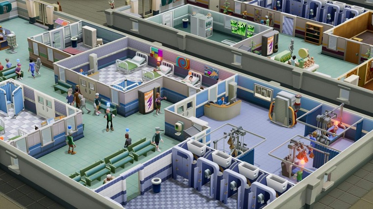 Two Point Hospital pays homage to its predecessor via its wacky humor, but it's still very much a business sim.