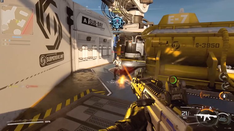 Call of Duty: Black Ops 7 - shooting at an enemy