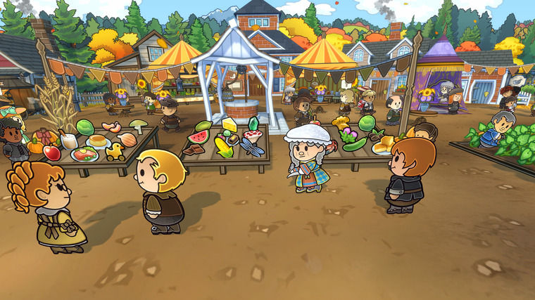 Socializing in Echoes of the Plum Grove town
