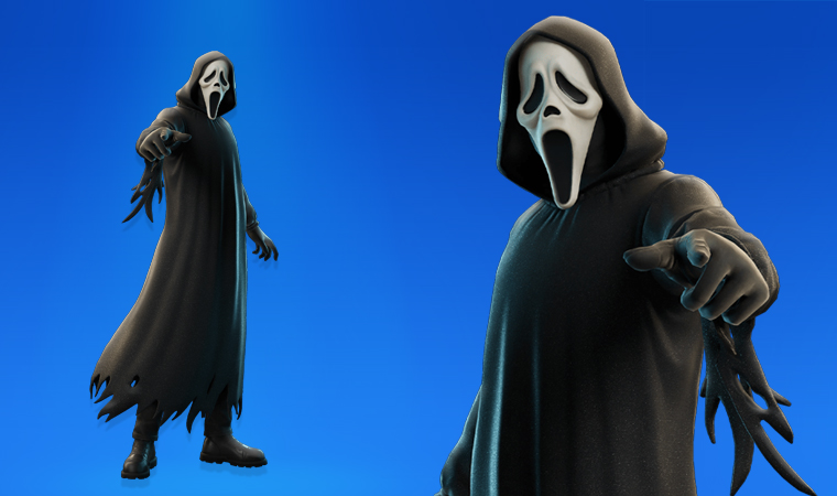 Ghostface outfit and portrait showcase.