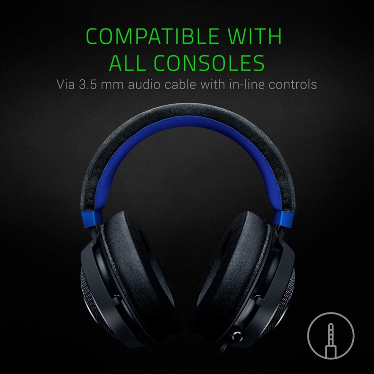 Razer Kraken gaming headset with large 50mm drivers