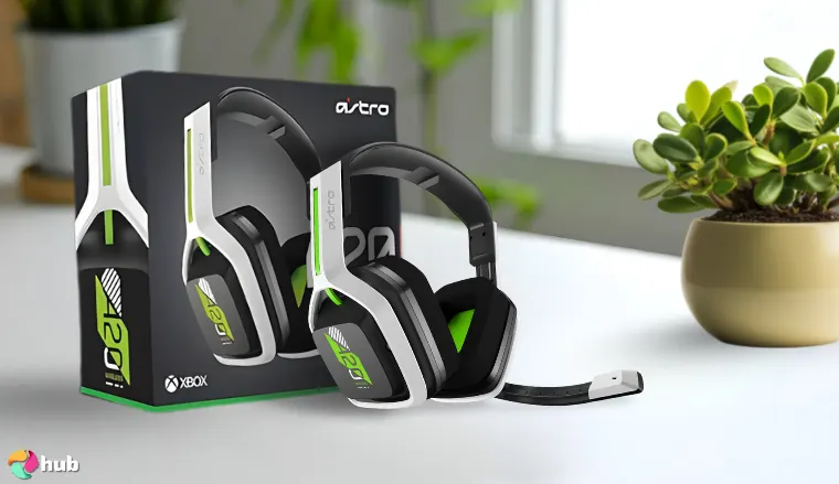 ASTRO Gaming A20 Headset on a white office desk with creative arrangement for a review