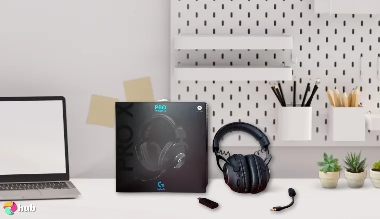 Logitech G Pro X SE Headset on a white office desk with soft lighting for a review