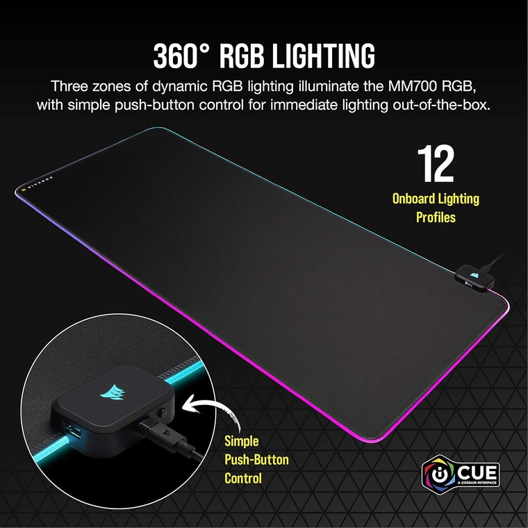 CORSAIR MM700 RGB adds color and effects to your gaming experience