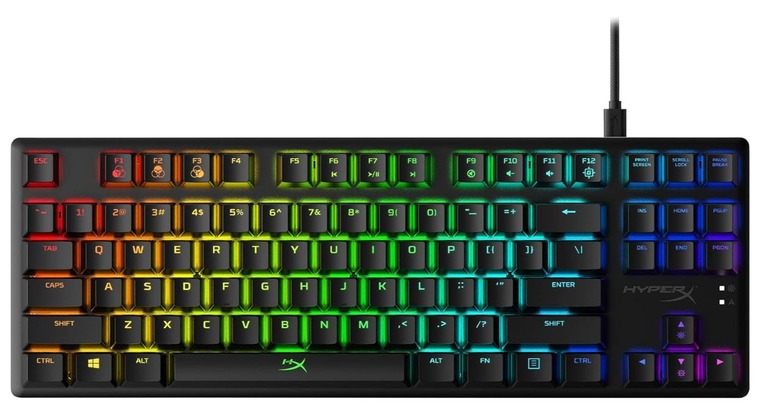 An all-aluminum shell gives the HyperX Alloy Origins Core both a visually impressive look and great durability