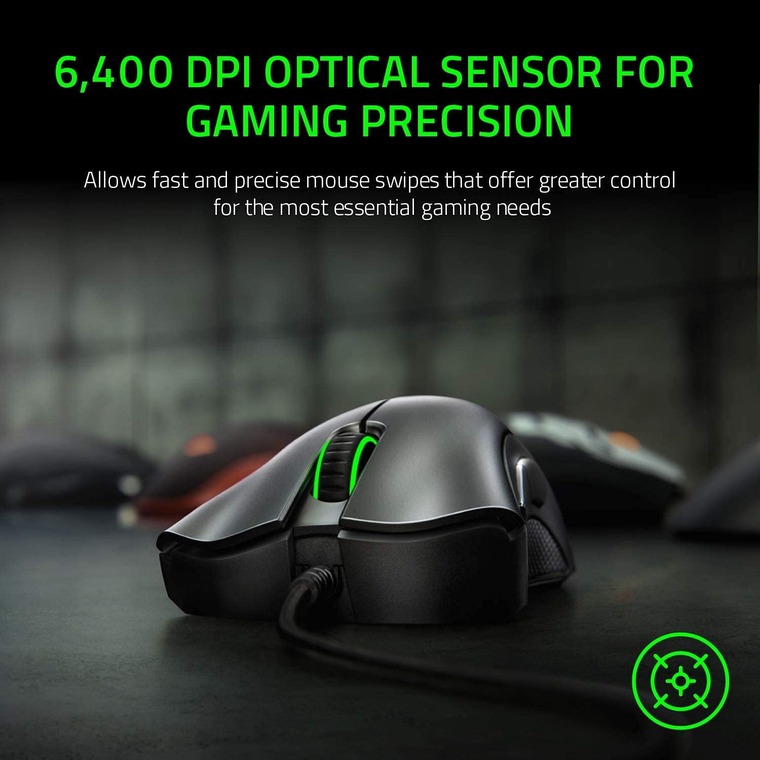 Razer DeathAdder Essential – ergonomic Razer gaming mouse with durable switches and a precise optical sensor.