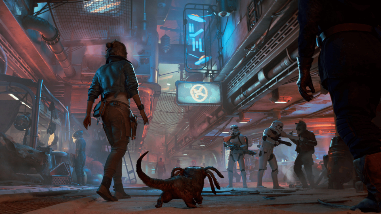 Star Wars Outlaws Kay Vess Walking Through an Alley in the Galaxy's Underworld