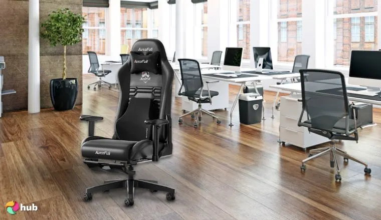 AutoFull C3 Gaming Chair in the office with natural shadows for a review
