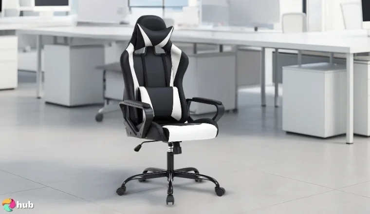 BestOffice High-Back Gaming Chair in the office with natural shadows for a review