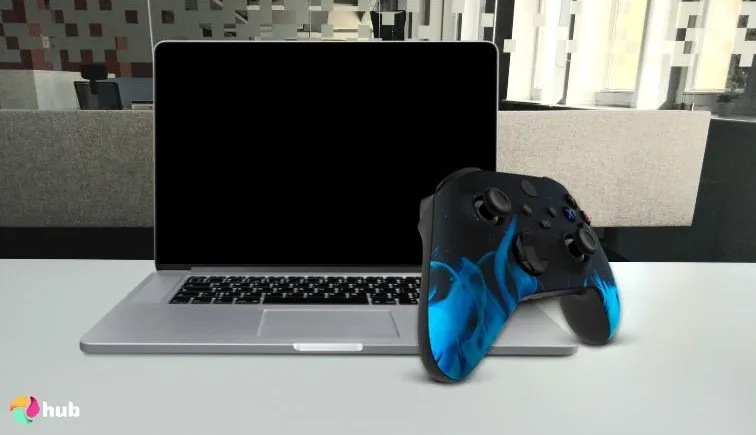 Custom Controllerzz Wireless Controller Xbox Controller on a white office desk styled for promotional review