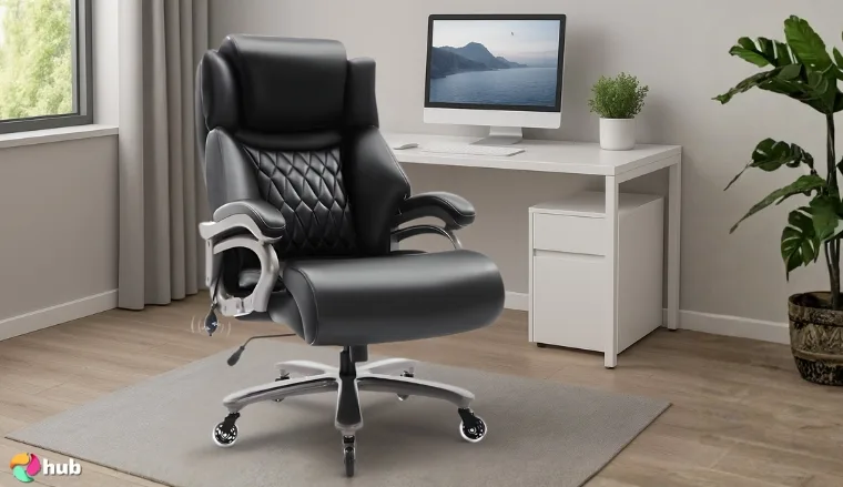 Estevo 650lbs Capacity Gaming Chair in the office styled for a review