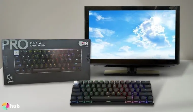 Logitech G PRO X Keyboard on a white office desk styled neatly for a review