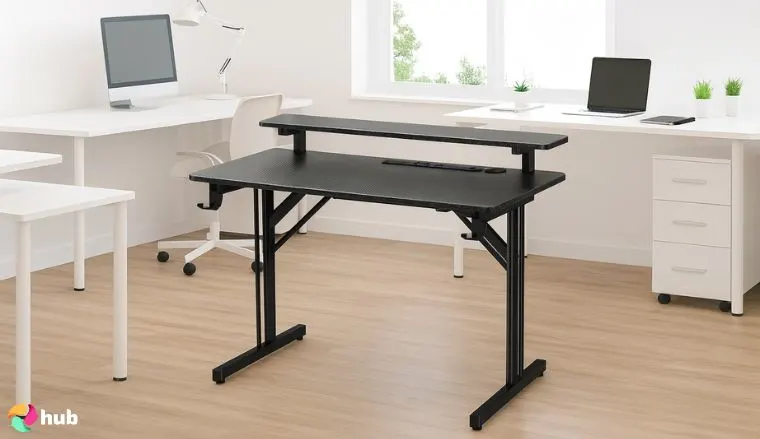 MOTPK 31 Inch  Gaming Desk in the office with an editorial style for a review