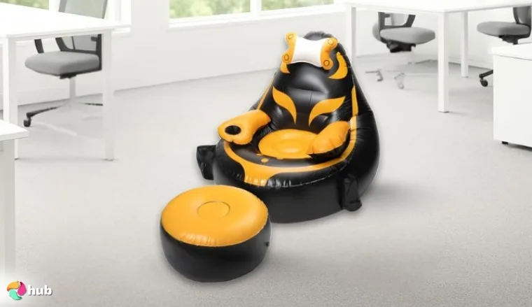Qadory Air Pump Included 2-in-1 Gaming Chair in the office positioned for photography
