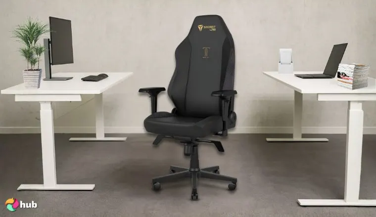 Secretlab Titan Evo Lite Gaming Chair in the office with neat arrangement for a review
