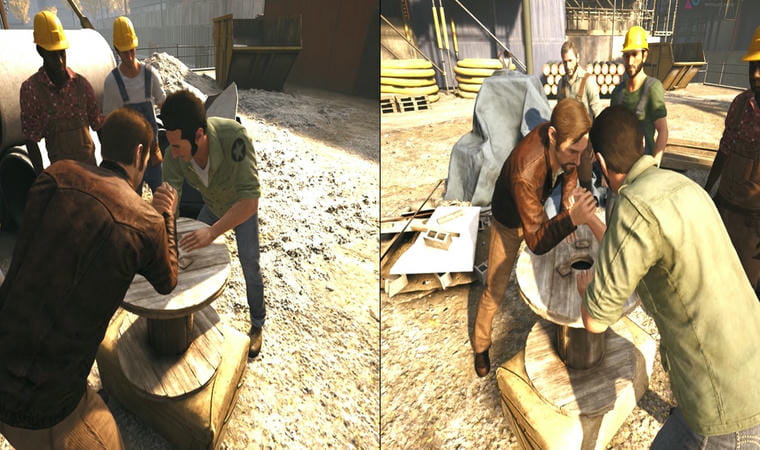 A Way Out, arm wrestling.