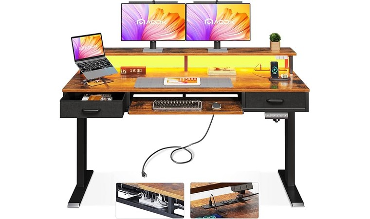 AODK 55 Inch with Drawers & Keyboard Tray