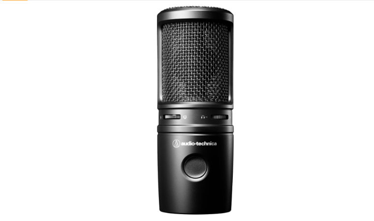 Audio-Technica AT2020USB-X USB microphone with cardioid pattern.