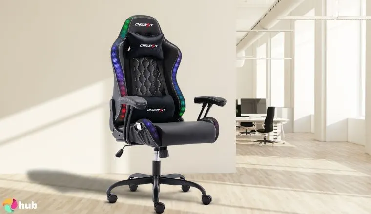 chizzysit GC-5003-RB Gaming Chair in the office in close-up for a review