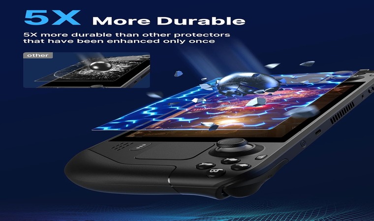 A screen protector for Steam Deck that's five times more durable than others.