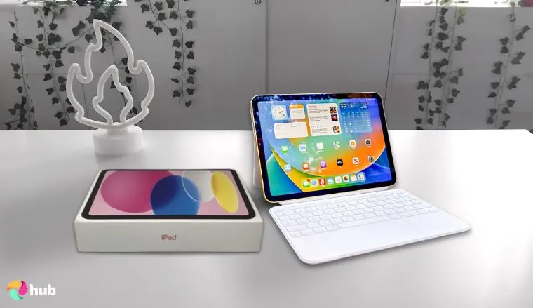 iPad (10th Generation) on a white office desk positioned for photography