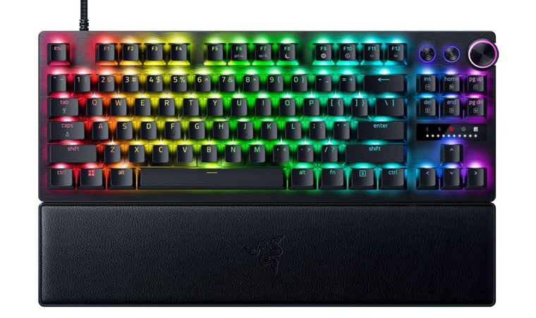 Razer Huntsman V3 Pro with customizable RGB and wrist rest