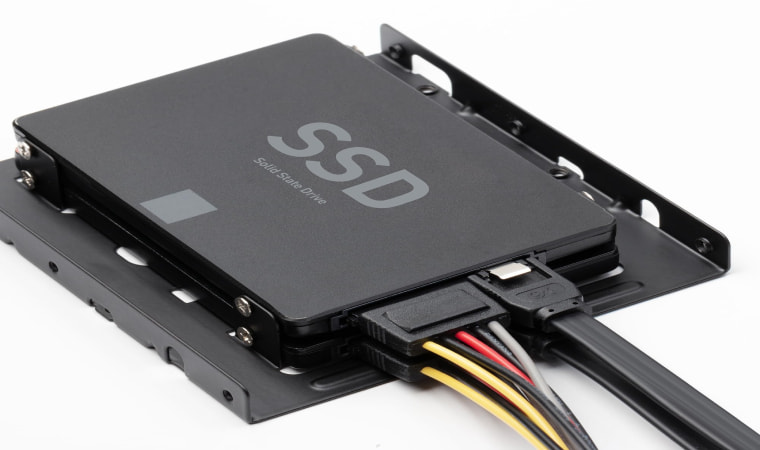 Solid State Drive with cables.