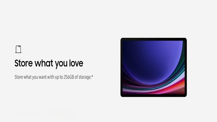 A gaming tablet with an expansive 256GB storage.