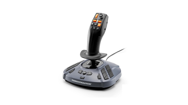 Thrustmaster SimTask FarmStick – joystick-style control panel built for Farming Simulator and heavy machinery simulation.
