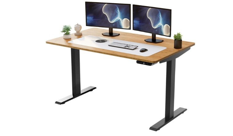 Uncaged Ergonomics Rise Up Electric Desk with electric height adjustment for ergonomic flexibility.