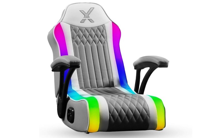 X Rocker Emerald Gray RGB LED - Best for Floor Gaming