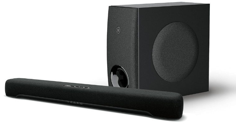 Yamaha SR-C30A compact soundbar with wireless subwoofer and 3D surround sound