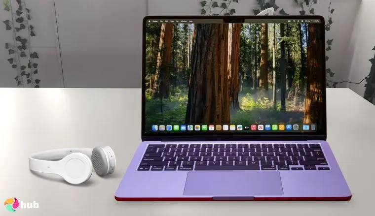 Apple 2025 MacBook Air Laptop on a white office desk in a clean setup for a review