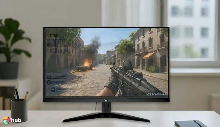 Dell G2725D Monitor on a white office desk with balanced composition for a review