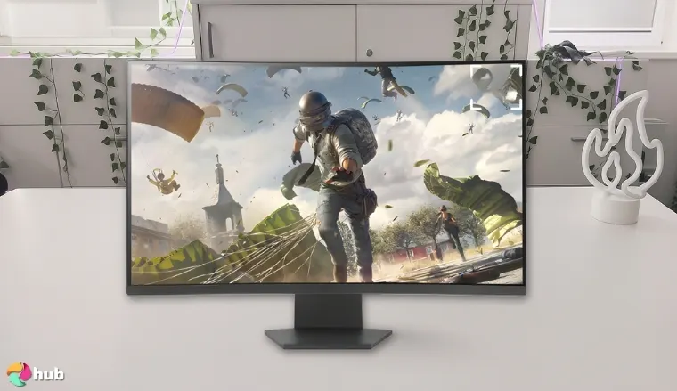 LG 32GS60QC-B Ultragear Monitor on a white office desk with professional arrangement for a review