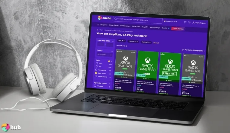 Xbox Game Pass Membership offer on the laptop screen